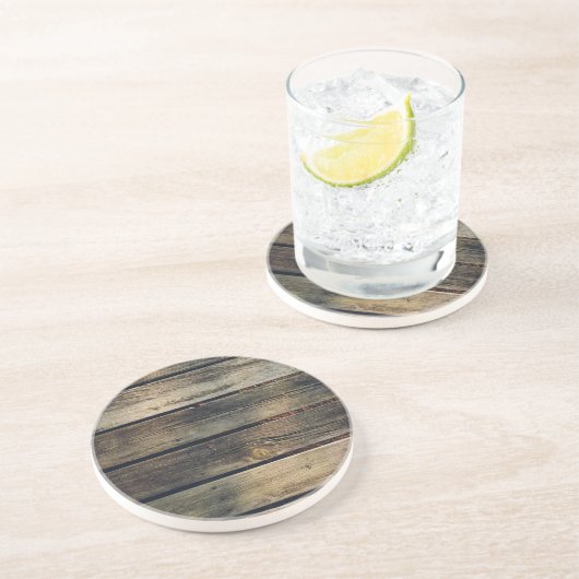 Dessous De Verre En Grès Bois rustique de grange (Côté)