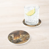 Dessous De Verre En Grès Boissons de prédateur de grand chat (Côté)