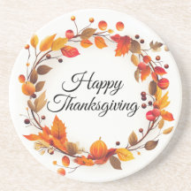 Bon thanksgiving de couronne d'automne