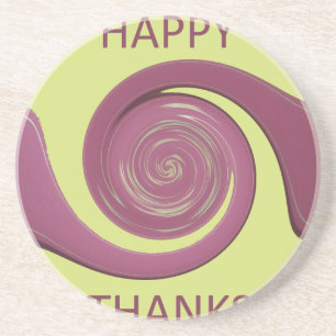 Dessous De Verre En Grès Bon thanksgiving Texte Art Design.