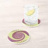 Dessous De Verre En Grès Bon thanksgiving Texte Art Design. (Côté)