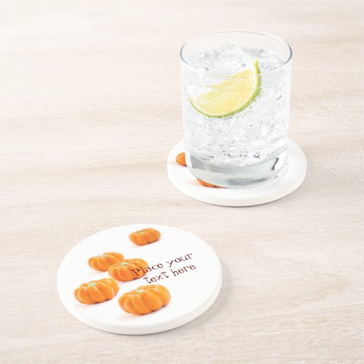 Dessous De Verre En Grès Bonbons citrouilles d'Halloween (Côté)