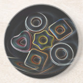 Dessous De Verre En Grès Bonbons de Noël (Devant)