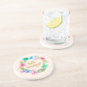 DESSOUS DE VERRE EN GRÈS BONJOUR BELLE ! (Côté)
