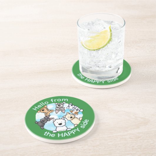 Dessous De Verre En Grès Bonjour Du Côté Heureux (Côté)