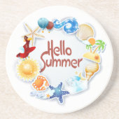 Dessous De Verre En Grès Bonjour été (Devant)