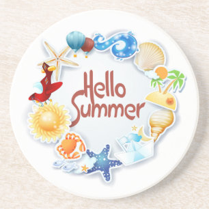 Dessous De Verre En Grès Bonjour été