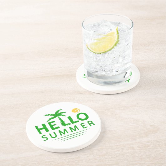 Dessous De Verre En Grès Bonjour été (Côté)