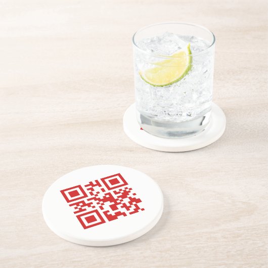 Dessous De Verre En Grès Bonne année ! -- Code de QR (Côté)