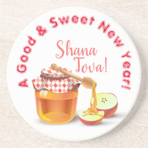 Dessous De Verre En Grès Bonne et douce nouvelle année ! Shana Tova au miel