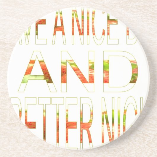 Dessous De Verre En Grès Bonne journée (Devant)