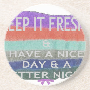 Dessous De Verre En Grès Bonne journée et meilleure nuit Gardez-la frais.