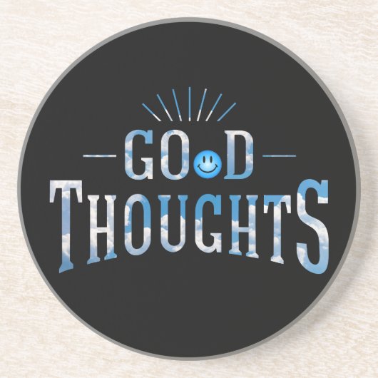 Dessous De Verre En Grès Bonnes pensées (Devant)