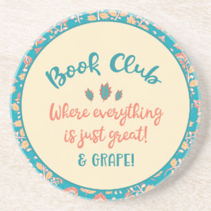 Dessous De Verre En Grès Book Club Member Funny Wine Citation
