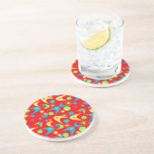 Dessous De Verre En Grès Boomerangs Rétro (Côté)