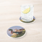 Dessous De Verre En Grès Bord de lac, Canard branchu (Côté)