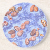 Dessous De Verre En Grès Bord de mer, vagues, galets (Devant)