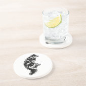 Dessous De Verre En Grès Bordure à la bougie — Retrieur (Côté)