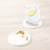 Dessous De Verre En Grès Bordure de tournesol (Côté)