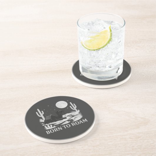 Dessous De Verre En Grès Born to Roam (Côté)