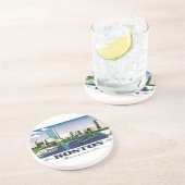 Dessous De Verre En Grès Boston, Massachusetts (Côté)