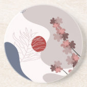 Dessous De Verre En Grès Botanique Boho Blue Magenta (Devant)