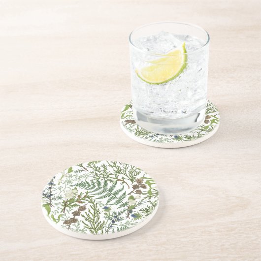 Dessous De Verre En Grès Botanique d'hiver (Côté)