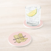 Dessous De Verre En Grès Bottes de cowgirl jaune rose (Côté)
