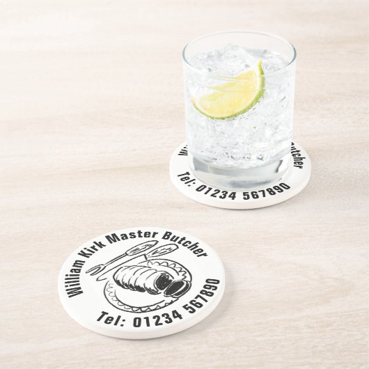 Dessous De Verre En Grès Boucher maître (Côté)