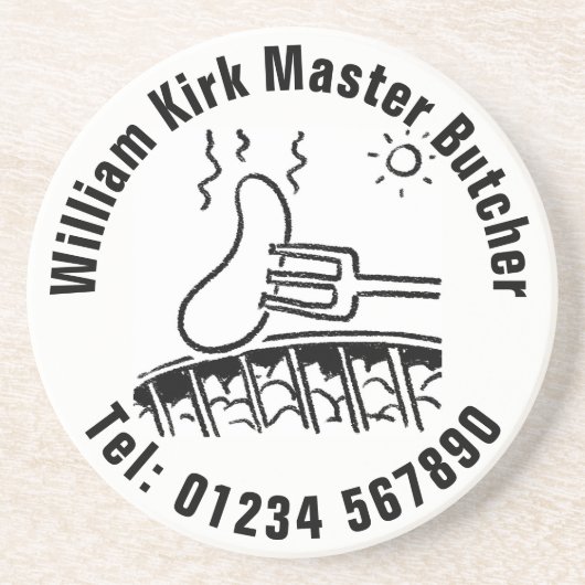 Dessous De Verre En Grès Boucher maître (Devant)