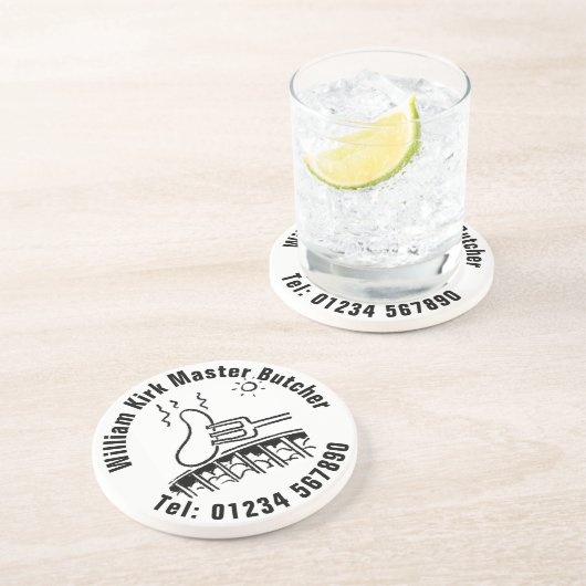 Dessous De Verre En Grès Boucher maître (Côté)