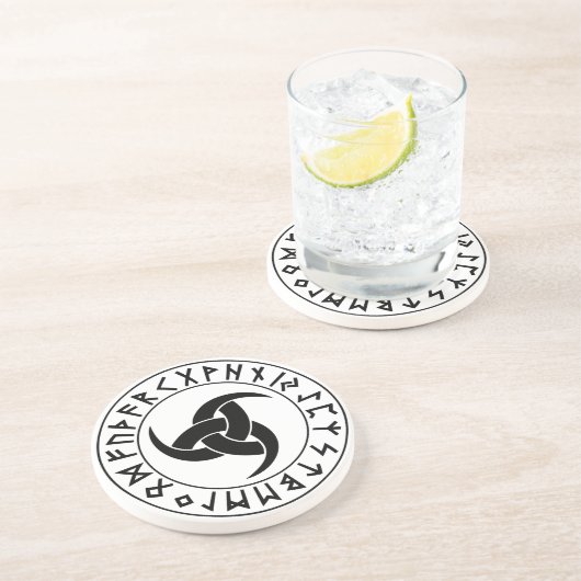 Dessous De Verre En Grès Bouclier de rune d'Odhroerir (Côté)