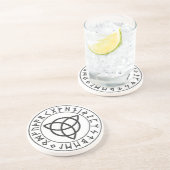 Dessous De Verre En Grès Bouclier de Triquetra Rune (Côté)