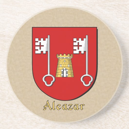 Dessous De Verre En Grès Bouclier héraldique d'Alcazar (Devant)