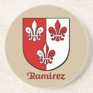 Dessous De Verre En Grès Bouclier héraldique de Ramirez