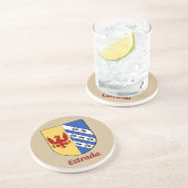 Dessous De Verre En Grès Bouclier héraldique Estrada (Côté)