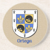 Dessous De Verre En Grès Bouclier héraldique Ortega (Devant)