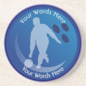 Dessous De Verre En Grès Bouclier personnalisé Bowling (Devant)