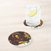 Dessous De Verre En Grès Bouddha d'or Kyoto Japon Impressionnisme Abstrait (Côté)