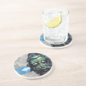 Dessous De Verre En Grès Bouddha vert (Côté)