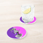 Dessous De Verre En Grès Bouffon amusant de jeu de poker (Côté)