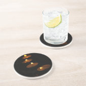Dessous De Verre En Grès Bougies allumées (Côté)