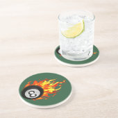 Dessous De Verre En Grès Boule 8 de flamber (Côté)