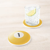 Dessous De Verre En Grès Boule de billards du numéro 1 (Côté)