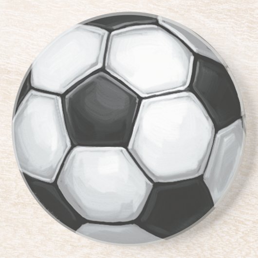 Dessous De Verre En Grès Boule de football (Devant)