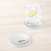 Dessous De Verre En Grès Boule de golf personnalisable (Côté)