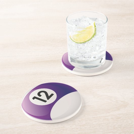 Dessous De Verre En Grès Boule des billards 12 (Côté)