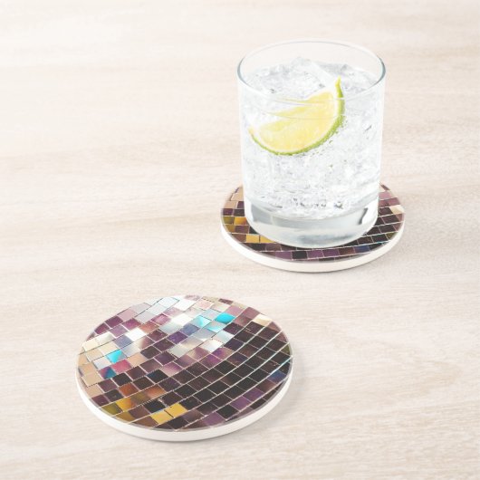Dessous De Verre En Grès Boule Disco (Côté)