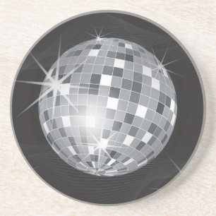 Dessous De Verre En Grès boule disco argent