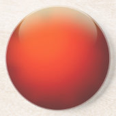 Dessous De Verre En Grès Boule en cristal rouge (Devant)